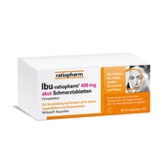 Produktabbildung: Ibu-ratiopharm® 400 mg akut Schmerztabletten 50 St