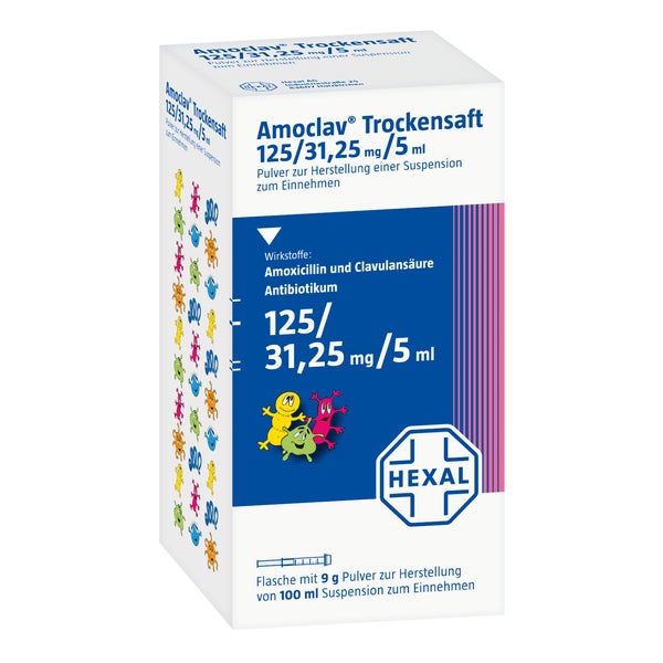 Amoclav Trockensaft 125/31,25 mg/5 ml 100 ml