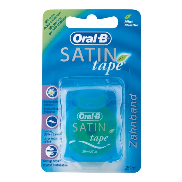 ORAL B Zahnseide Satintape blau Blisterkarte 1 St