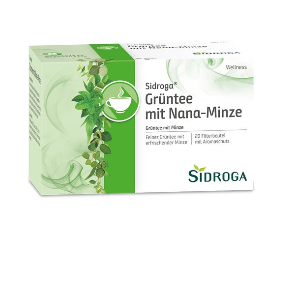 Sidroga Wellness Grüntee m. Nana-Minze F 20X1,5 g