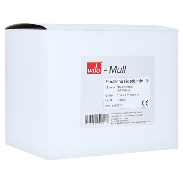 WILA MULL Fixierbinde elastisch 8 cmx4 m 20 St