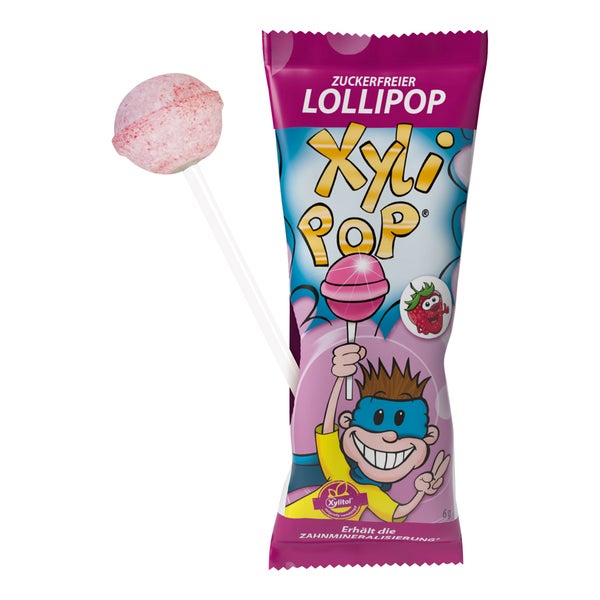 miradent XyliPop Kinder-Lolli Erdbeere 1X6 g