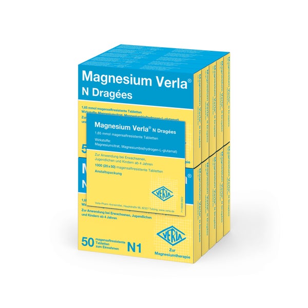 Magnesium Verla N Dragees 20X50 St