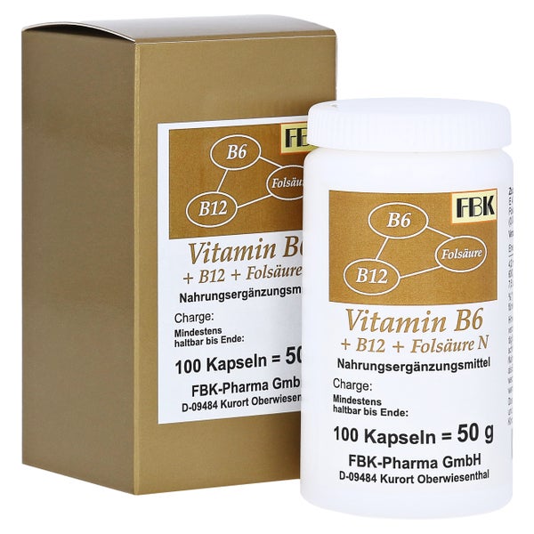 Vitamin B6+b12+folsäure N Kapseln 100 St