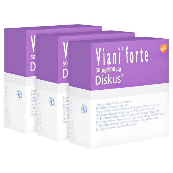 VIANI forte 50 µg/500 µg Diskus Einzeldos.Inh.-P. 3X60 St