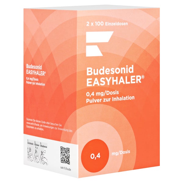 BUDESONID Easyhaler 0,4 mg/Dosis 2x100 ED P.z.Inh. 2 St