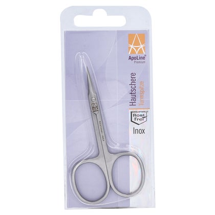 APOLINE Hautschere, 9 Cm, Turmspitze, Rostfrei INOX - 1 Stück, Für Präzise Schnitte