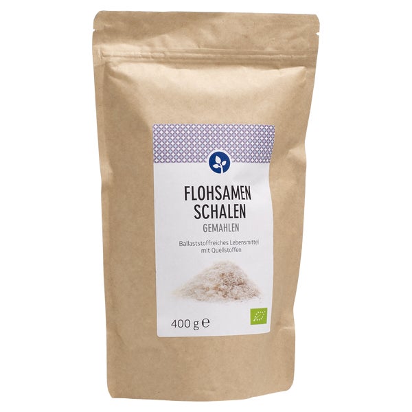 Flohsamenschalen Gemahlen Bio Pulver 400 g