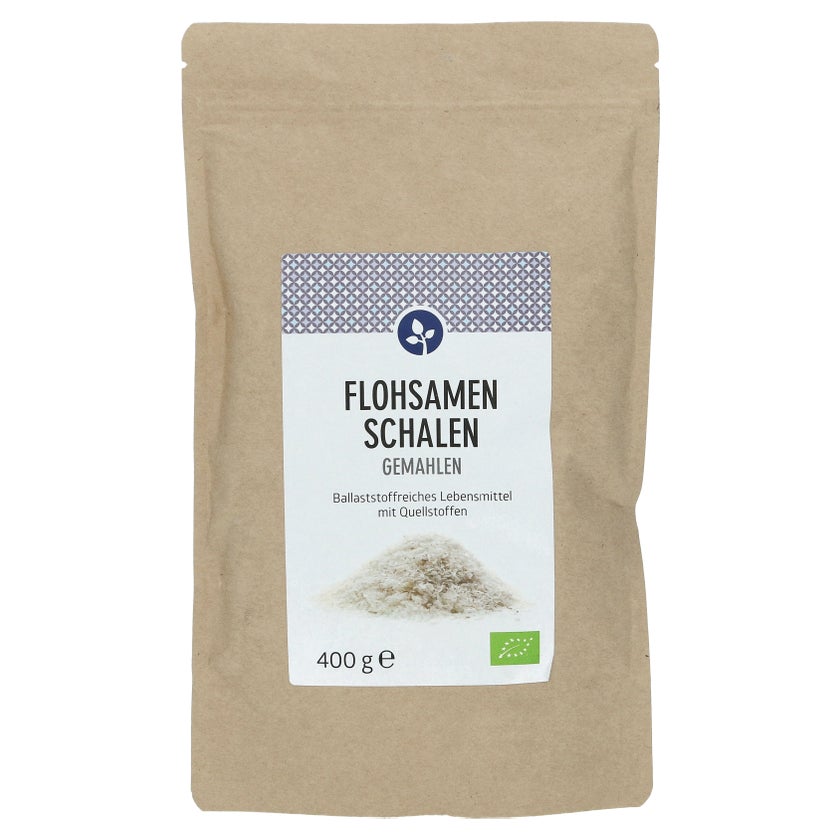 Flohsamenschalen Gemahlen Bio Pulver 400 g