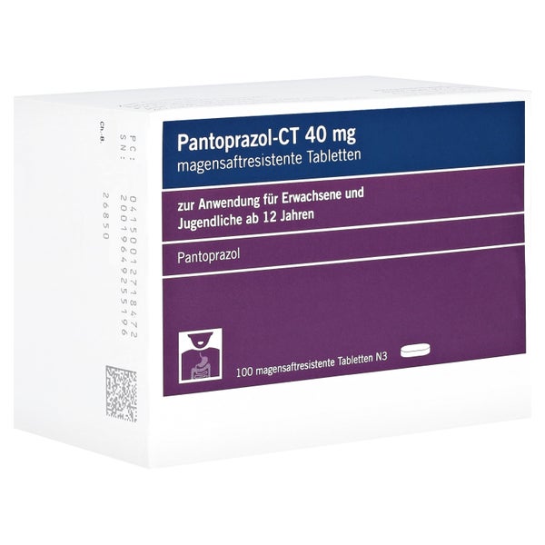 PANTOPRAZOL-CT 40 mg magensaftresistente Tabletten 100 St