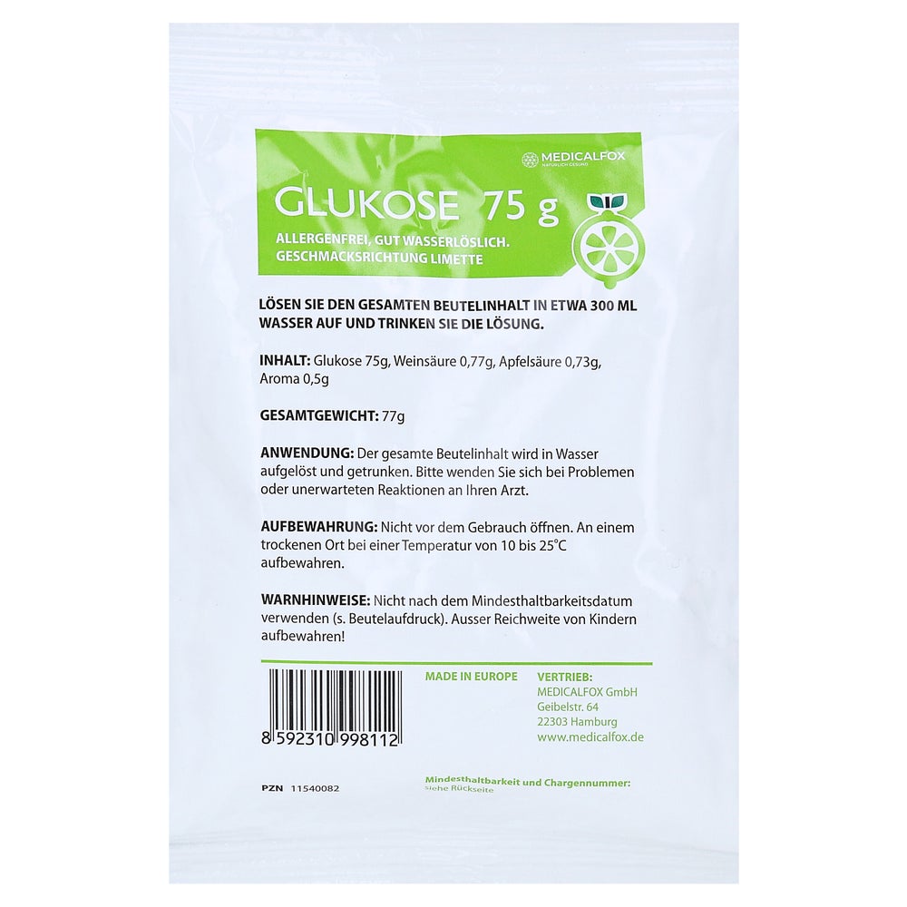Glukose Limette Plv.z.Her.e.Lsg.z.E 75 g