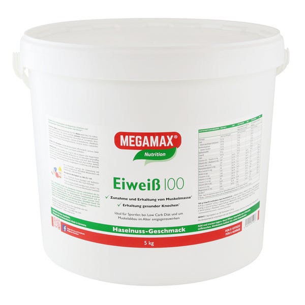 MEGAMAX Eiweiß 100 HASELNUSS 5 kg