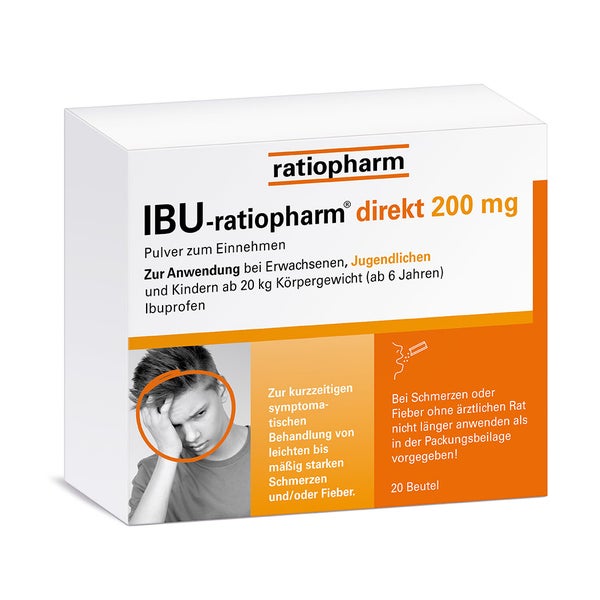 IBU-ratiopharm direkt 200 mg Pulver 20 St