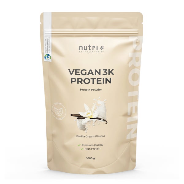 nutri+ Veganes Protein Pulver 3k - Vanilla Cream 1000 g