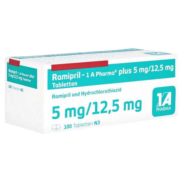 RAMIPRIL-1A Pharma plus 5 mg/12,5 mg Tabletten 100 St