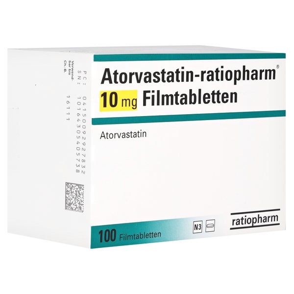 ATORVASTATIN-ratiopharm 10 mg Filmtabletten 100 St