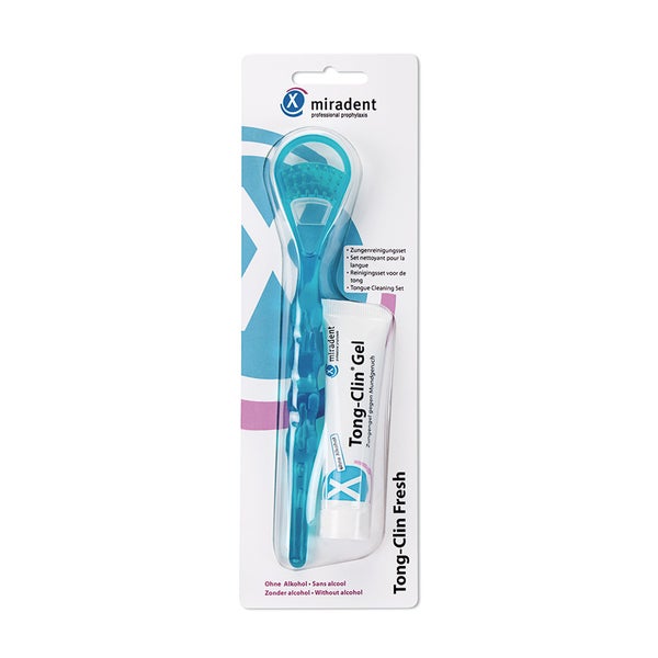 Miradent Zungenreinigungsset Tong-Clin Set mit 50 ml Gel 1 St