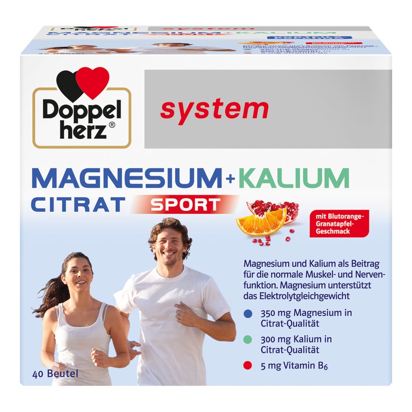 Doppelherz system Magnesium + Kalium Citrat Sport 40 St