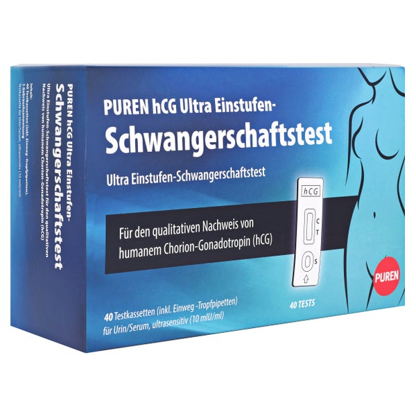 Puren hCG Ultrasensitiv Schwangerschaftstest 40 St