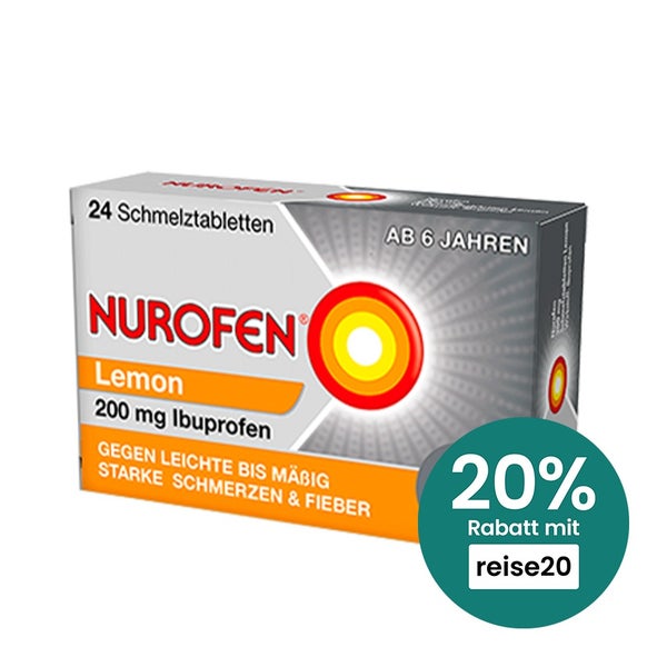 NUROFEN 200 mg Ibuprofen Schmelztabletten Lemon 24 St