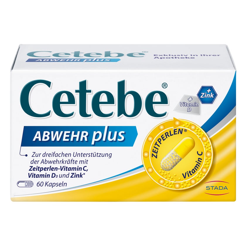 CETEBE Abwehr plus Mit Vitamin C, D und Zink 60 St