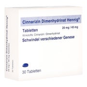 CINNARIZIN Dimenhydrinat Hennig 20 mg/40 mg Tabl. 30 St