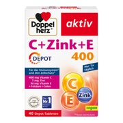Produktabbildung: Doppelherz aktiv C + Zink + E 400 Depot 40 St