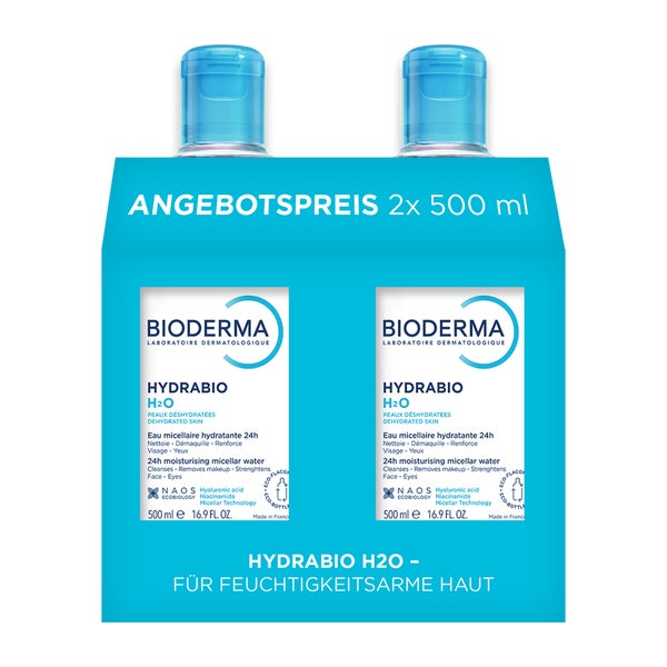 BIODERMA Hydrabio H2O Mizellenwasser - Duopack 2X500 ml