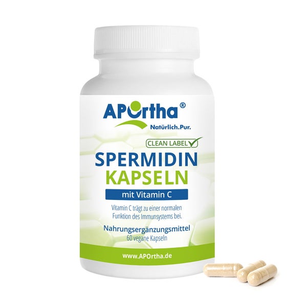 APOrtha® Spermidin 1 mg + Vitamin C - vegane Kapseln 60 St