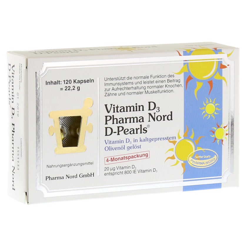 Vitamin D3 Pharma Nord 20 µg Kapseln 120 St
