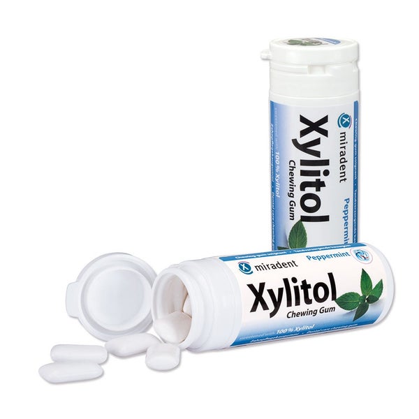 miradent Xylitol Kaugmmis Pfefferminze 30 St