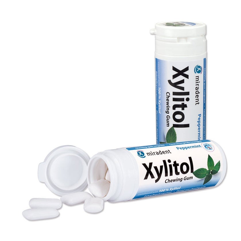 miradent Xylitol Kaugmmis Pfefferminze 30 St