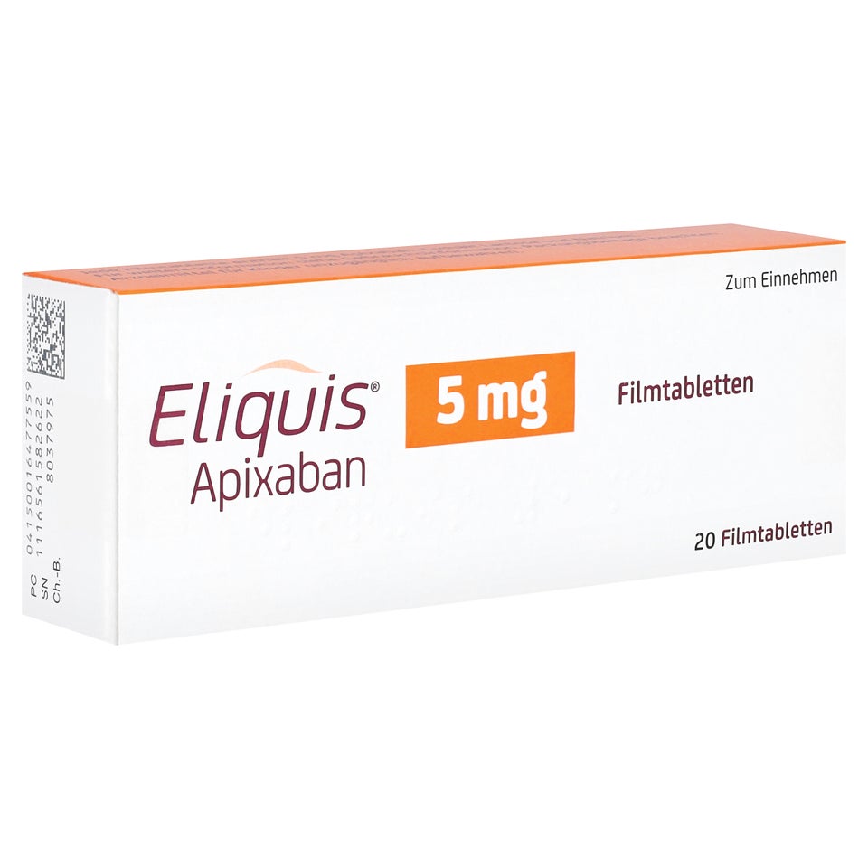Eliquis 5 mg Filmtabletten 20 St kaufen mit E-Rezept | medpex