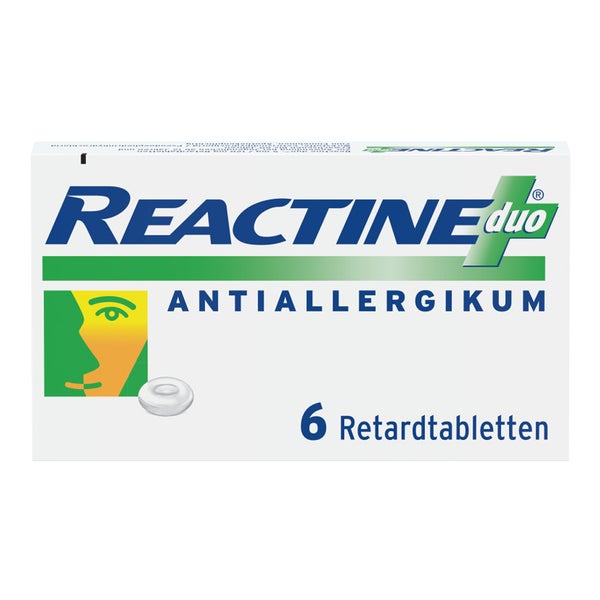 Reactine Duo mit Cetirizin und Pseudoephedrin 6 St