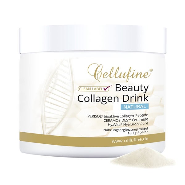 Cellufine® VERISOL® B (Rind) Beauty-Collagen-Drink NATURAL mit Hyaluronsäure und Ceramiden 180 g