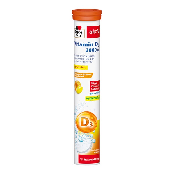 Doppelherz Vitamin D3 2000 I.E. Brausetabletten 15 St