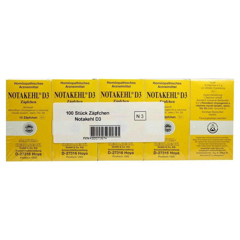 Notakehl D 3 Zäpfchen 10X10 St