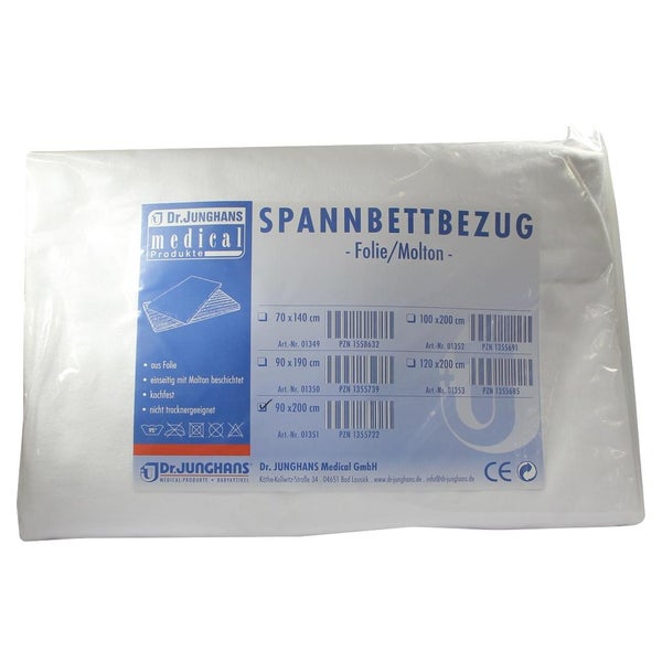 Molton Spannbettbezug 90x200 cm m.Folie 1 St