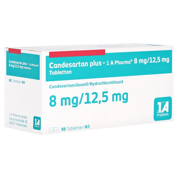 CANDESARTAN plus-1A Pharma 8 mg/12,5 mg Tabletten 98 St