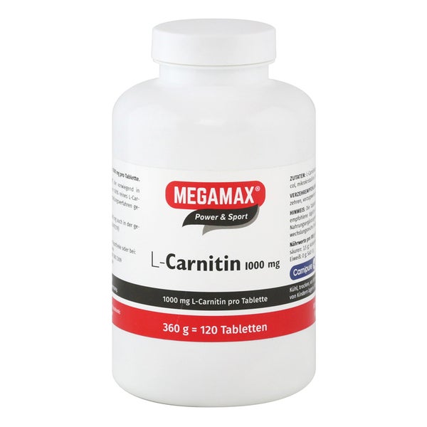 MEGAMAX L-Carnitin 1000 mg 120 St