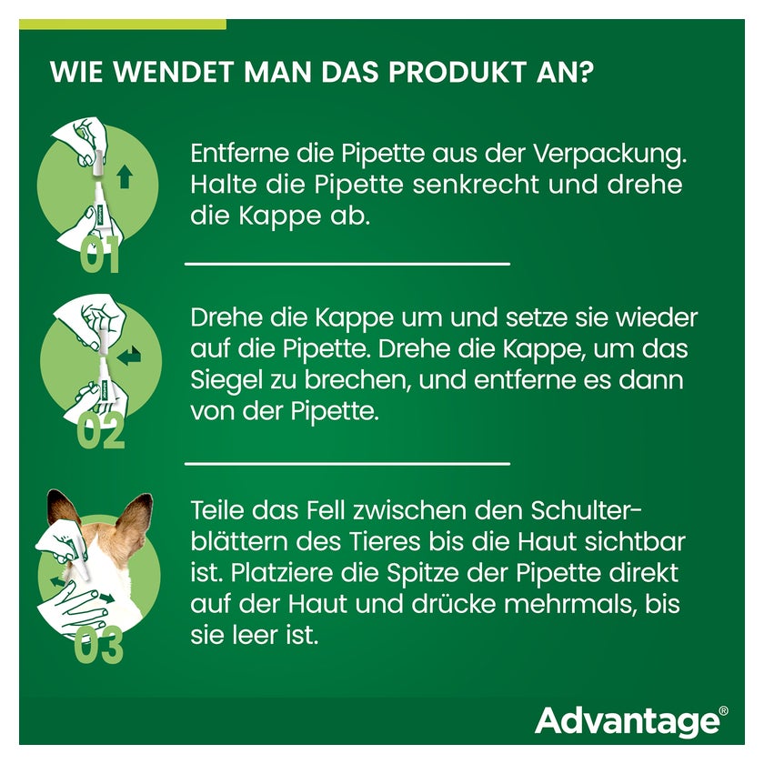 Advantage 100 Hunde 4-10 kg 4 St
