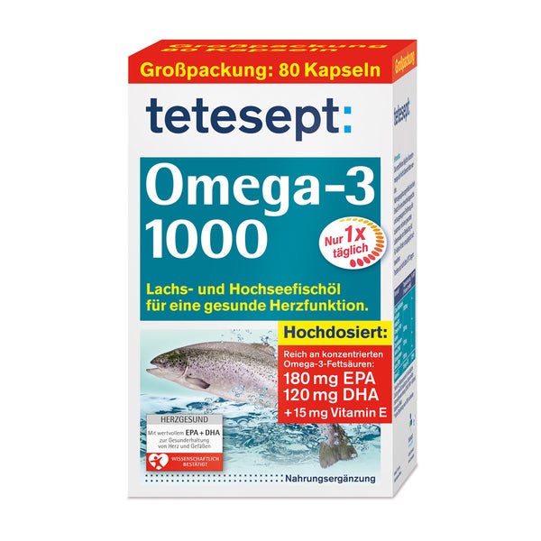 tetesept Omega 3 Lachsöl 1000 80 St