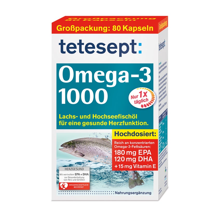 tetesept Omega 3 Lachsöl 1000 80 St