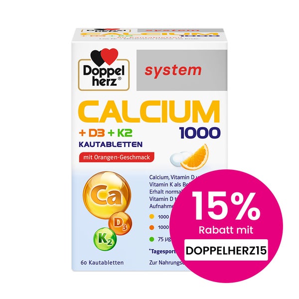 Doppelherz system Calcium 1000+D3+K2 60 St
