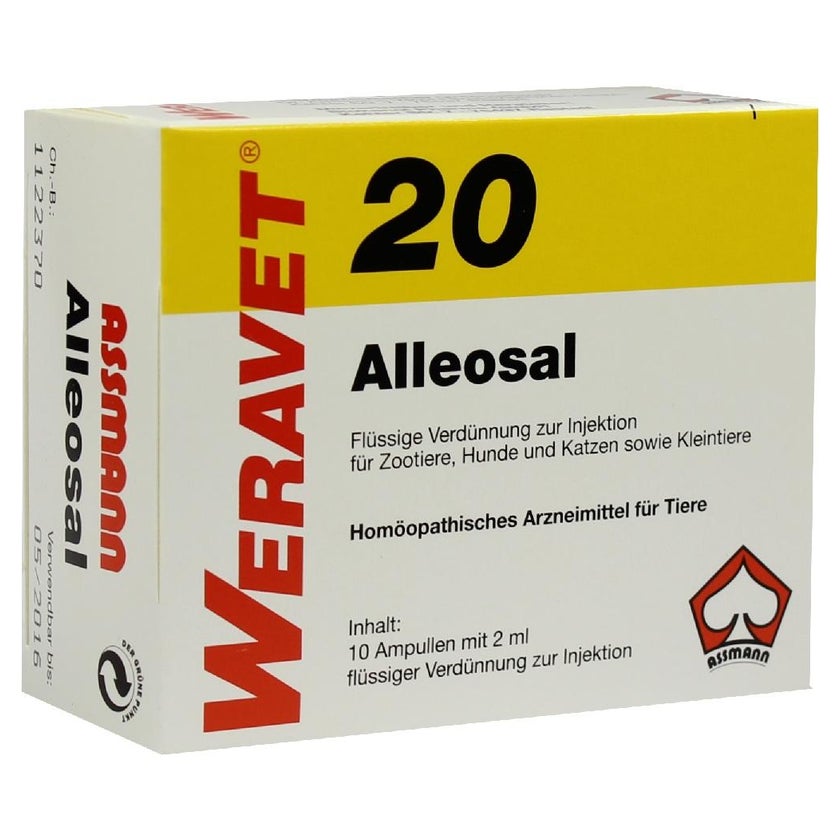 Alleosal 20 Ampullen, für Hunde, Katzen, Zootiere sowie Kleintiere 10X2 ml