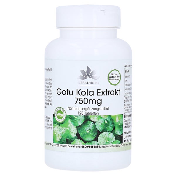 GOTU Kola Extrakt 750 mg Tabletten 120 St