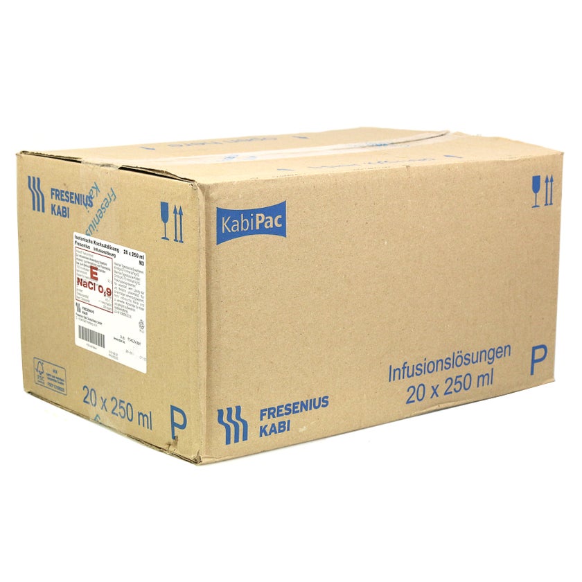 Kochsalzlösung 0,9% Plastikflasche Fresenius 20X250 ml
