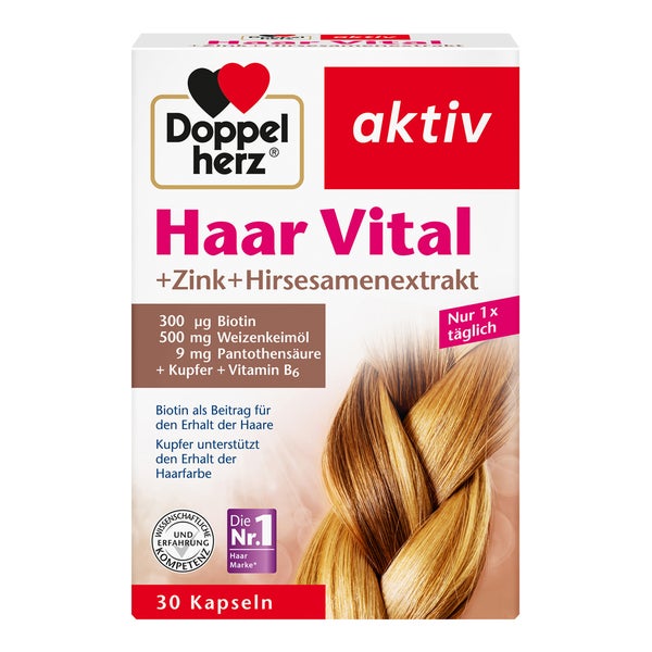 Doppelherz aktiv Haar Vital + Zink + Hirseextrakt 30 St