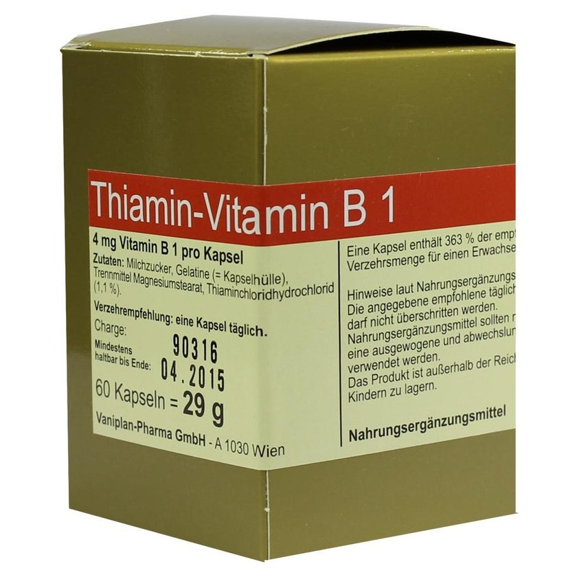 Thiamin Kapseln Vitamin B1 60 St
