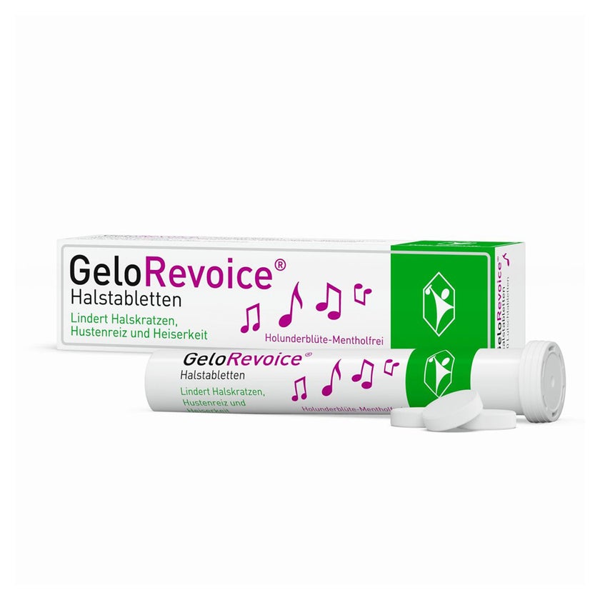 GeloRevoice Halstabletten Holunderblüte-Mentholfrei 20 St